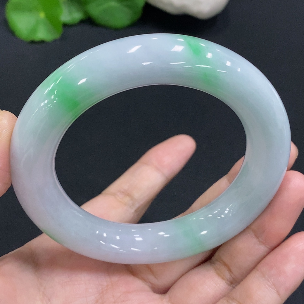 F26937947 Jadeite Round Bangle Size 57.5 Total Weight Approx. 103.3g