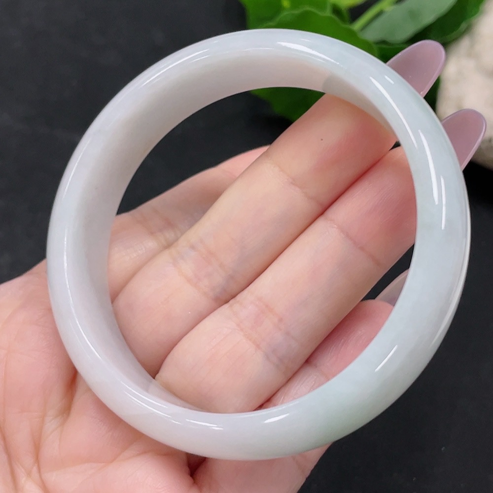 F35141971 Jadeite Round Bangle Size 56.6 Total Weight Approx. 50.9g