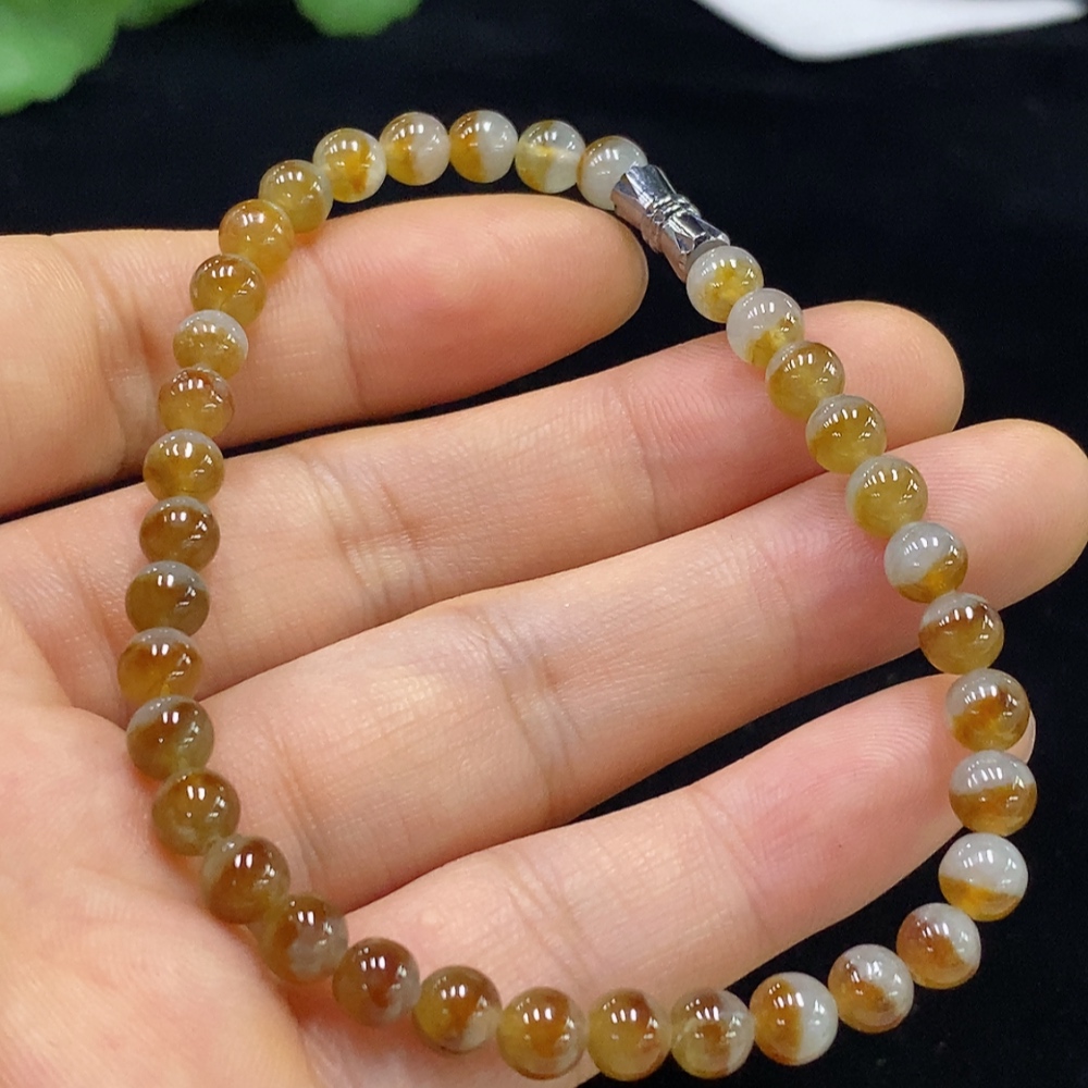 F33912035 Jadeite Bead Necklace approx. 5.4mm total weight approx. 10.6g color origin undetermined