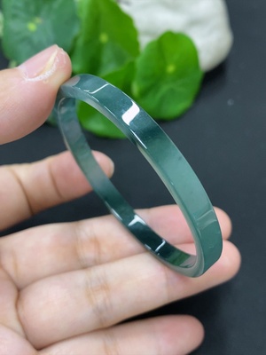 F46556974 翡翠正圈手镯 圈口51.6 货品总重约10克