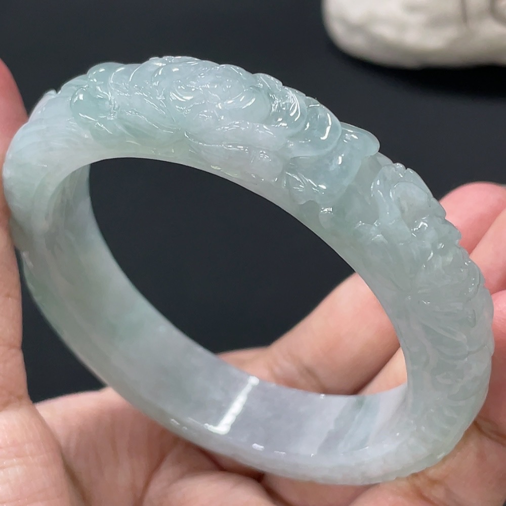 F27110381 Jadeite Bangle Set Size 55.8 Total Weight Approx. 131.26g