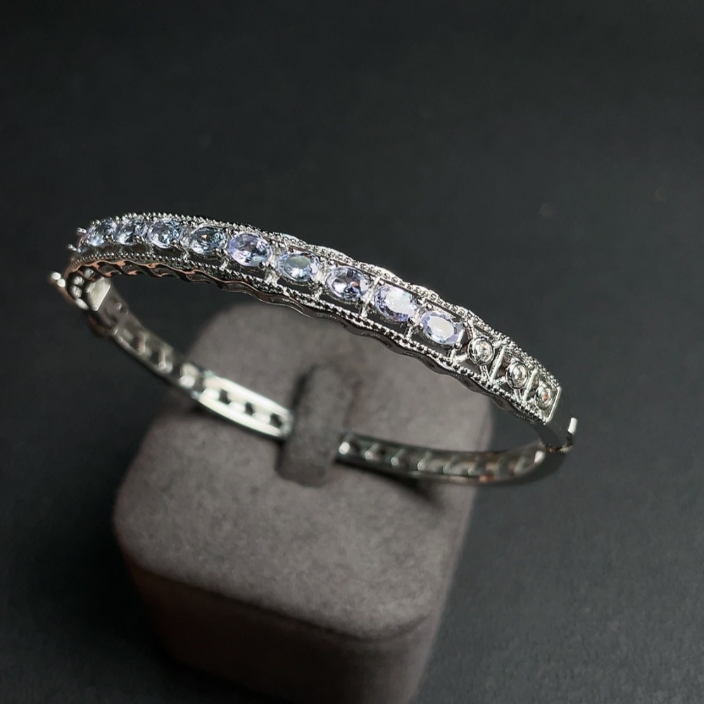 C23654534 Tanzanite Inlay Bracelet Non-Gold Inlay Size 55.9 Total Weight Approx.10.48g