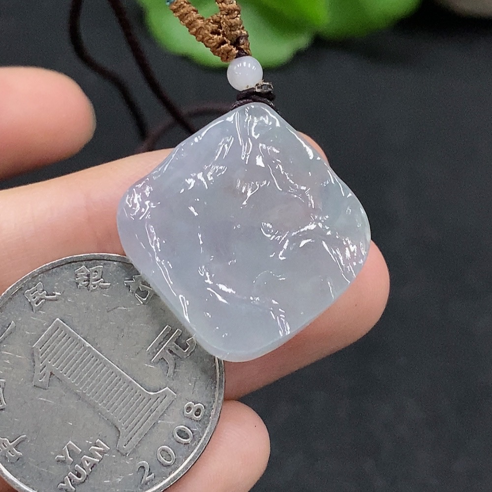 F33947191 Jadeite Pendant Total Weight Approx. 6.7g (Incl. Rope Weight)