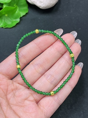 F35105613 Jadeite Bracelet Non-Gold Total Weight Approx. 3.35g Size About 3mm