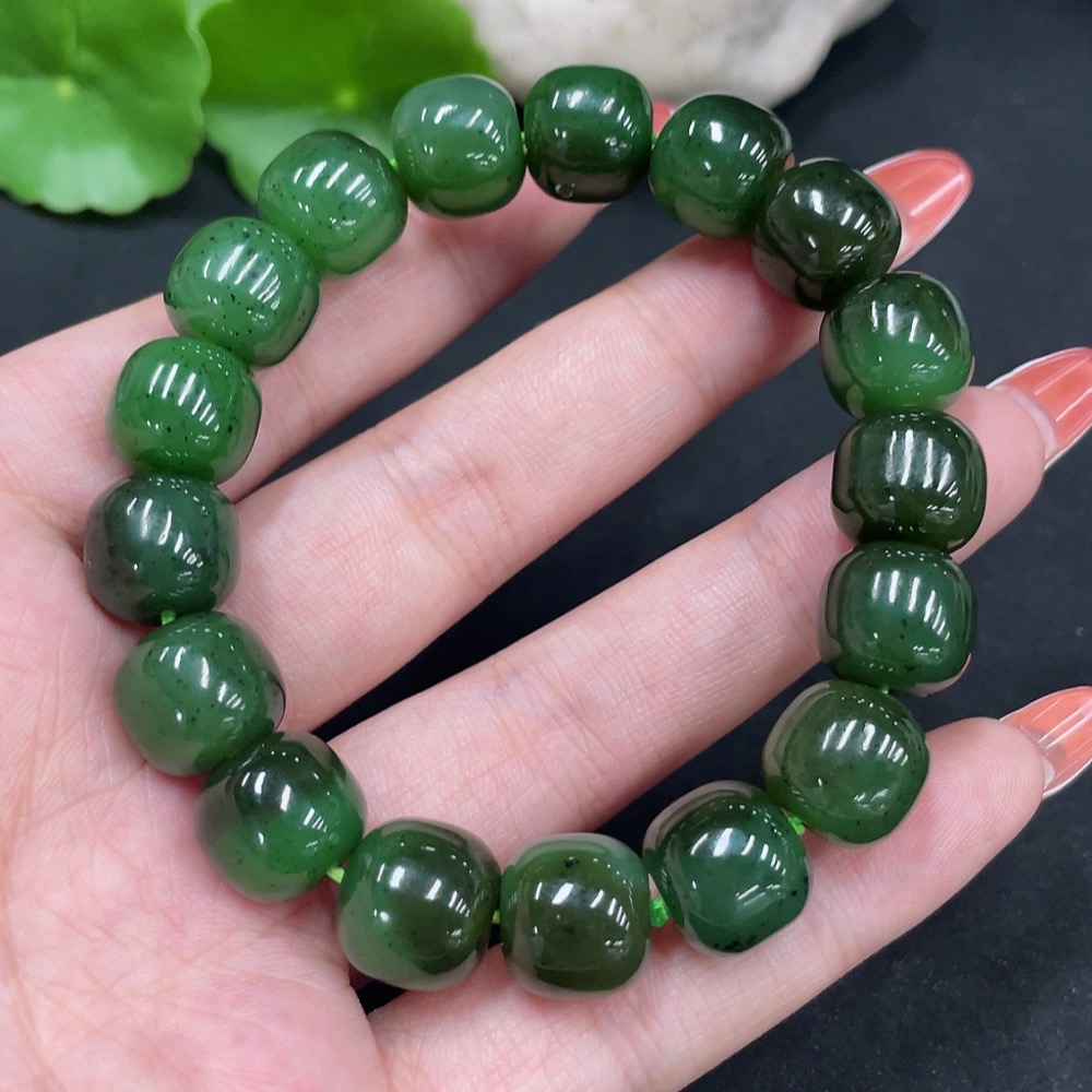 H34062985 Hetian Jade Bracelet, Approx. 11.2mm, Total Weight Approx. 47.6g