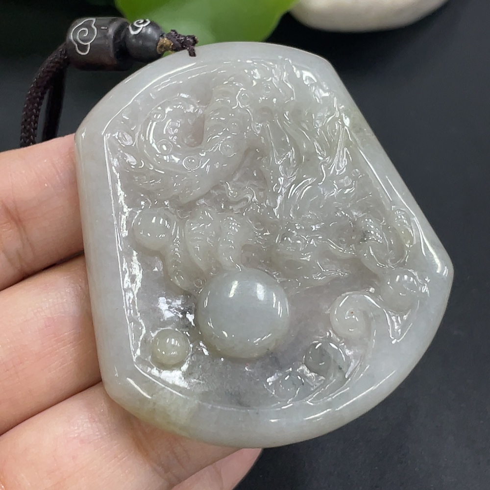 F11158488 Jadeite Dragon Pendant