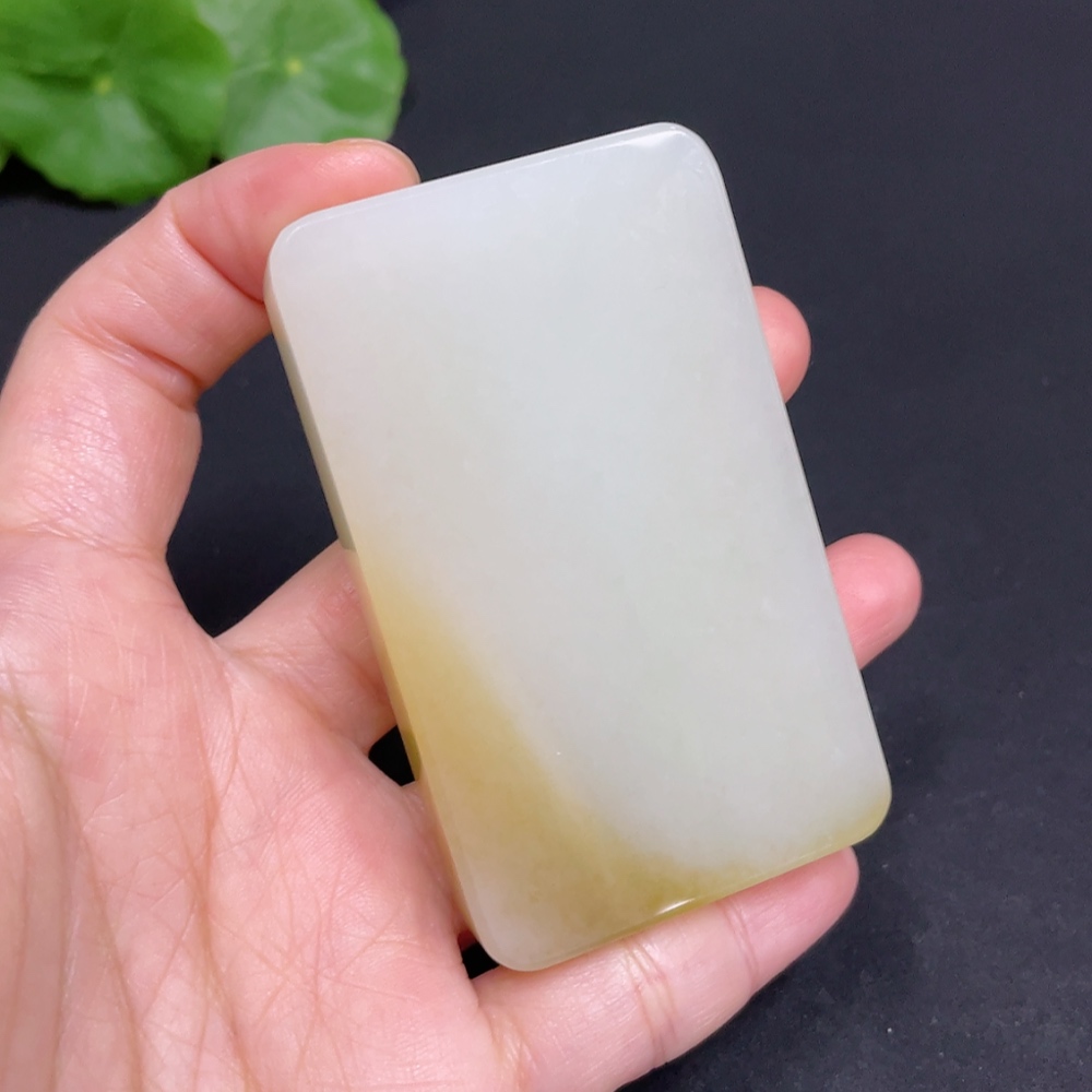 H34052062 Hetian Jade Pendant Plain Pendant Total Weight Approx. 95.3g