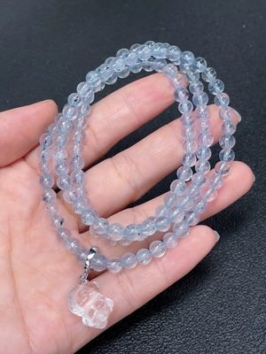 C43202120 水晶珠串  仅吊坠  非金  货品含绳总重约22.84克  配链考虑非天然