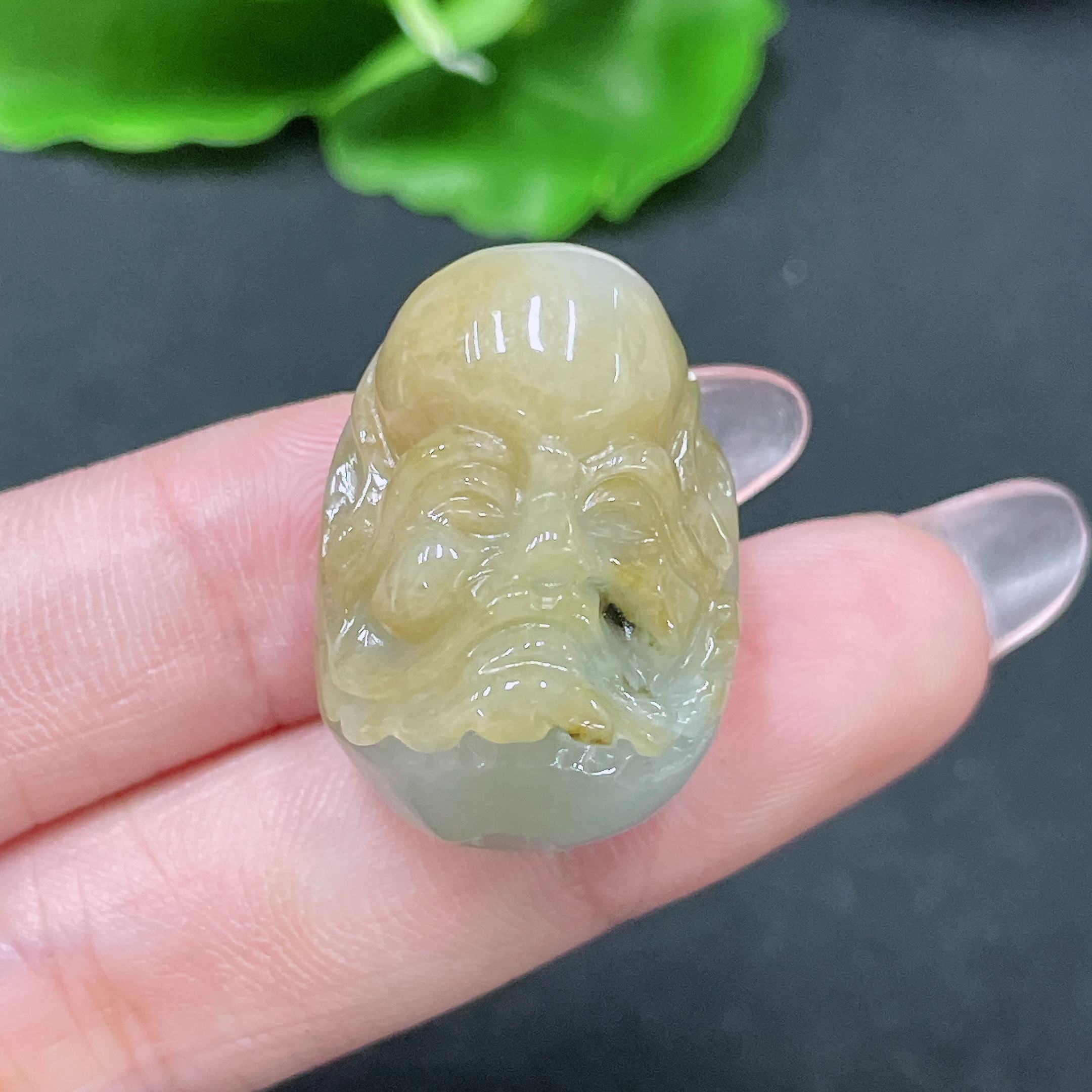 F34021513 Jadeite Pendant Yellow Color Origin Undetermined Contains Color Polishing Powder Total Weight Approximately 12.9g
