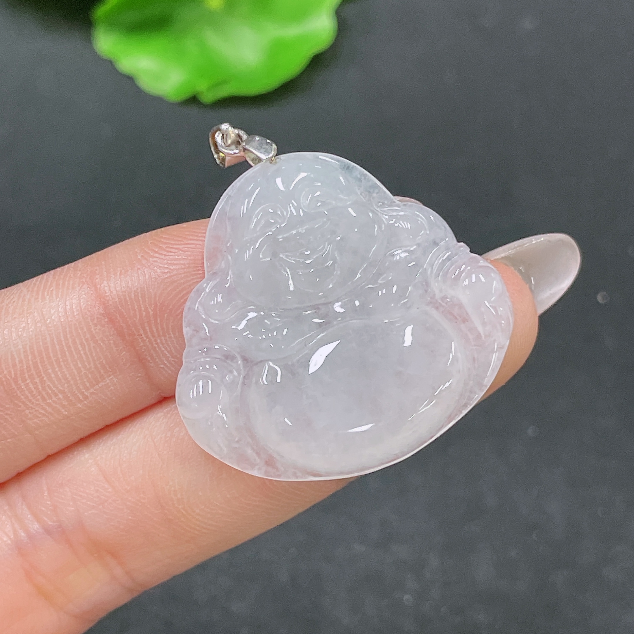 F35104493 Jadeite Buddha Pendant Non-Gold Total Weight Approx. 6.83g
