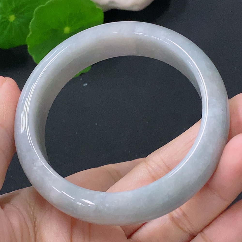 F27176335 Jadeite Circle Bracelet, Inner Diameter 52.5mm, Total Weight Approx. 61.8g