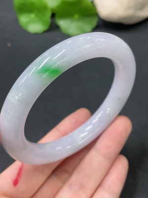 F21398481 Jadeite Round Bangle Size 55.3 Total Weight 59.912g