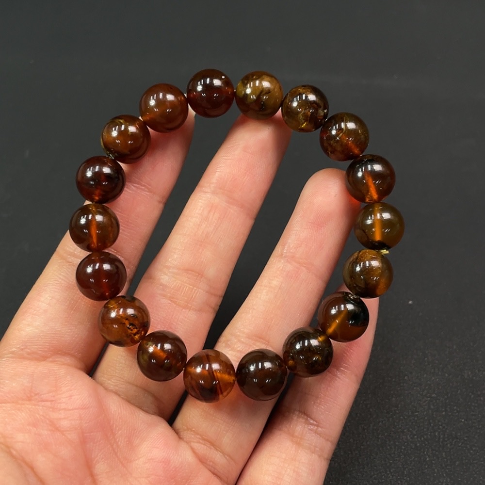 C22466968 Amber Beeswax Bracelet Approx.10.5mm Total Weight Approx.12.1g