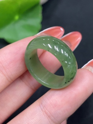 H34027862 Hetian Jade Jasper Ring Size 14 Total Weight Approx. 3.7g