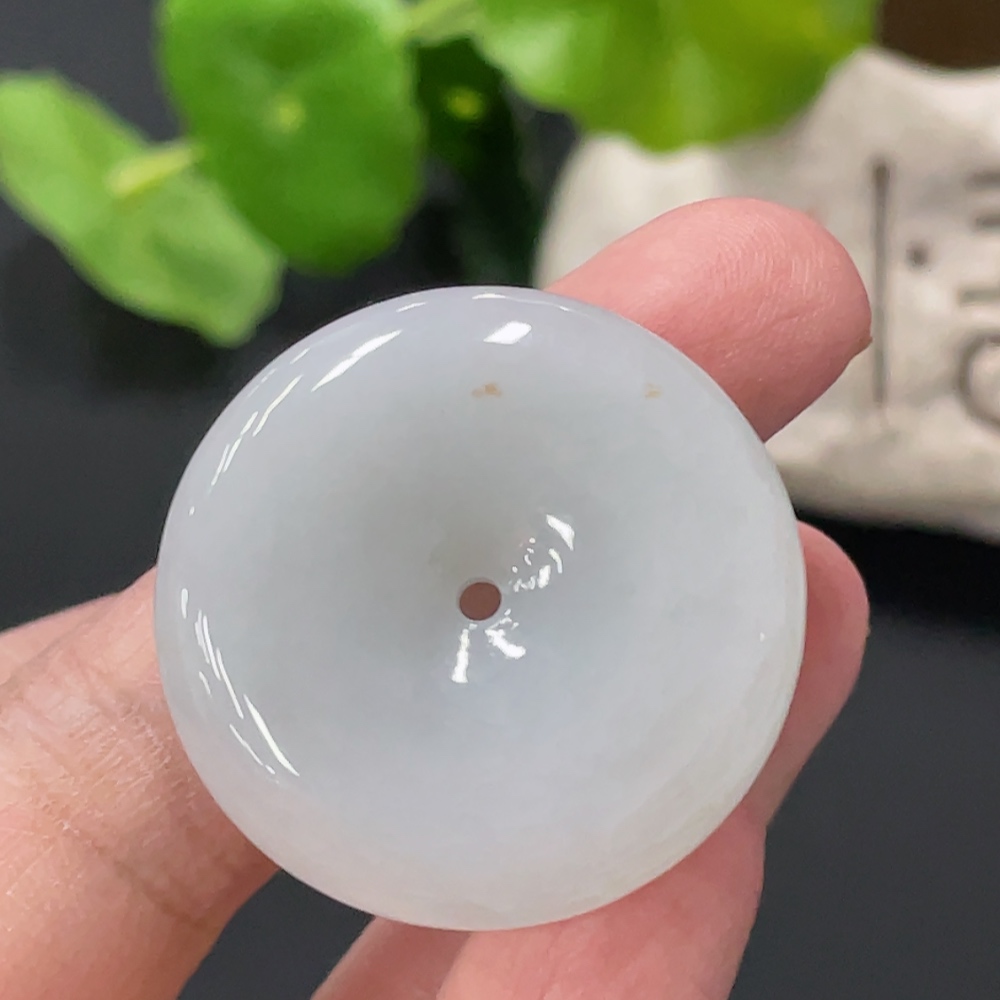 F34076810 Jadeite Safety Buckle Pendant Total Weight About 12.87g