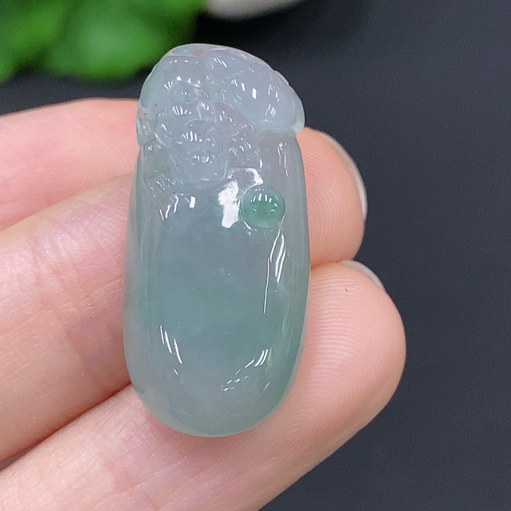 F28271596 Jadeite Auspicious Melody Pendant Total Weight Approx. 6.6g