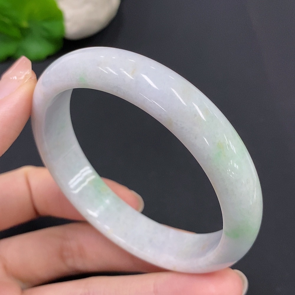 F28272257 Jadeite Round Bangle Total Weight Approx. 46.1g Size 56.5