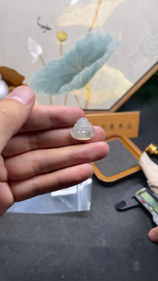 F30458591 Jadeite Buddha Pendant, Total Weight Approx. 2g