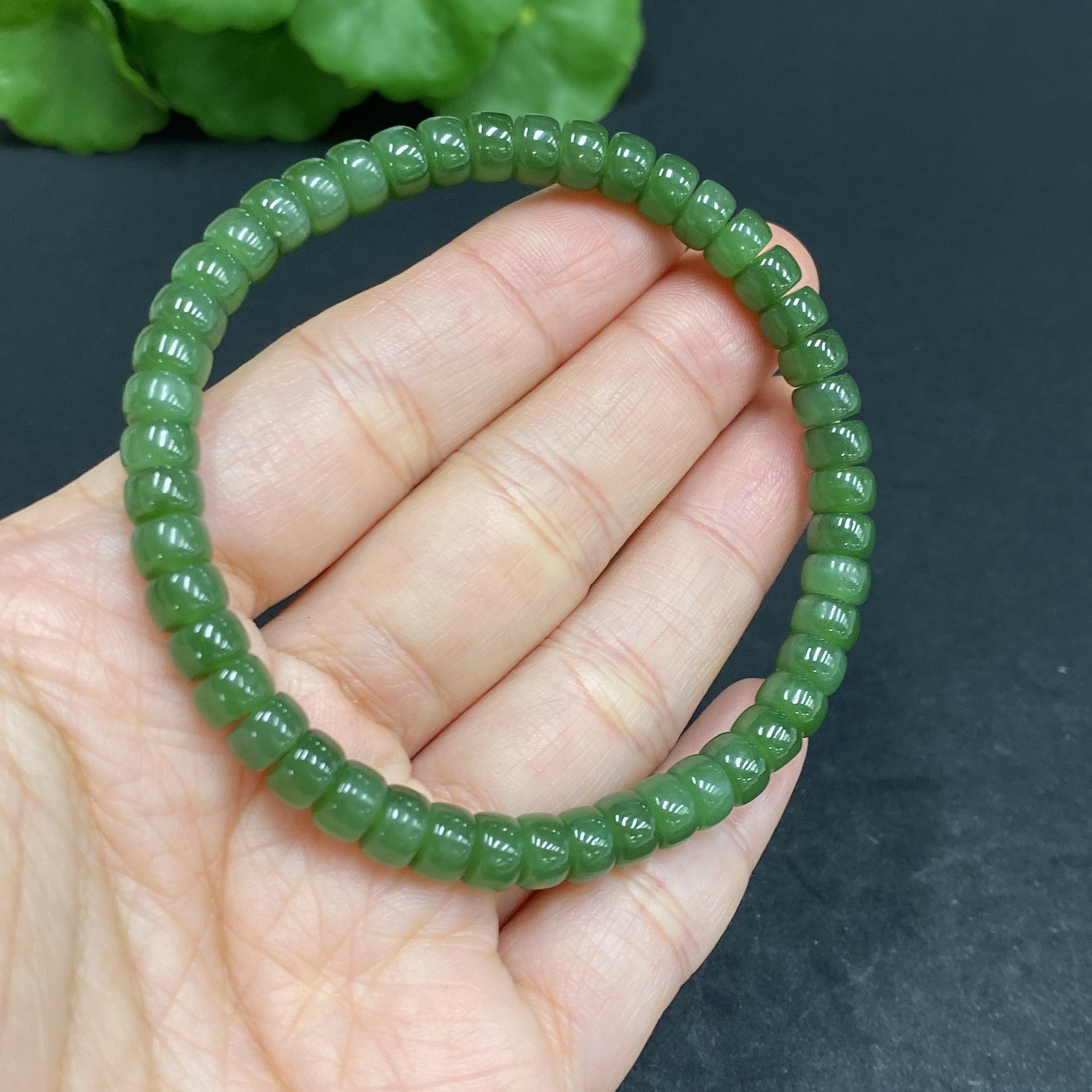 H33904105 Hetian Jade Bracelet, Approx. 5.8mm, Total Weight Approx. 13g