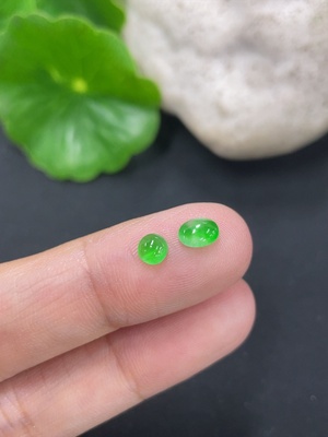 F46552061 翡翠蛋面 货品总重约0.12g