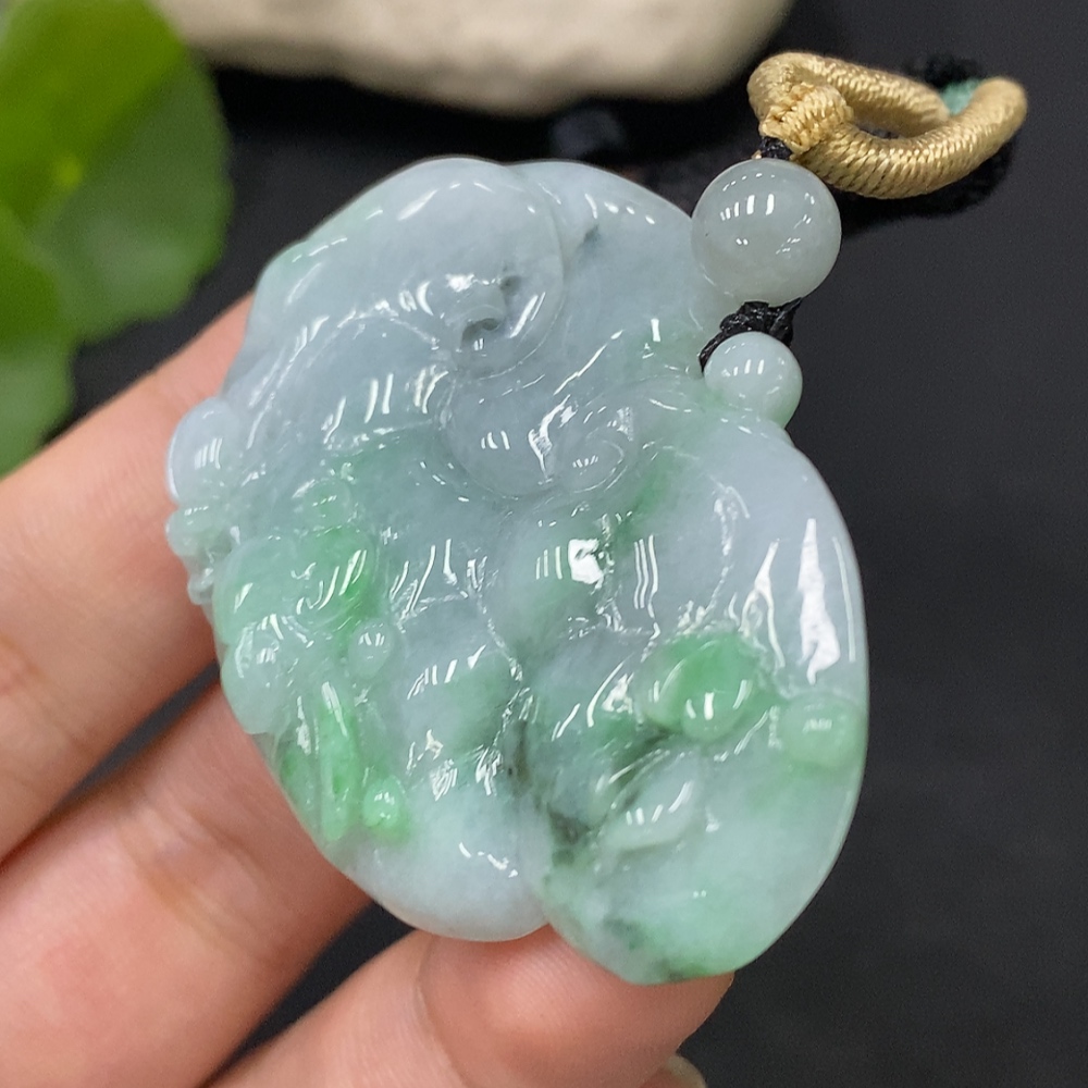 F29322298 JadeitePendant (Total Item Weight Approximately 32.47g, Cord Not Included)