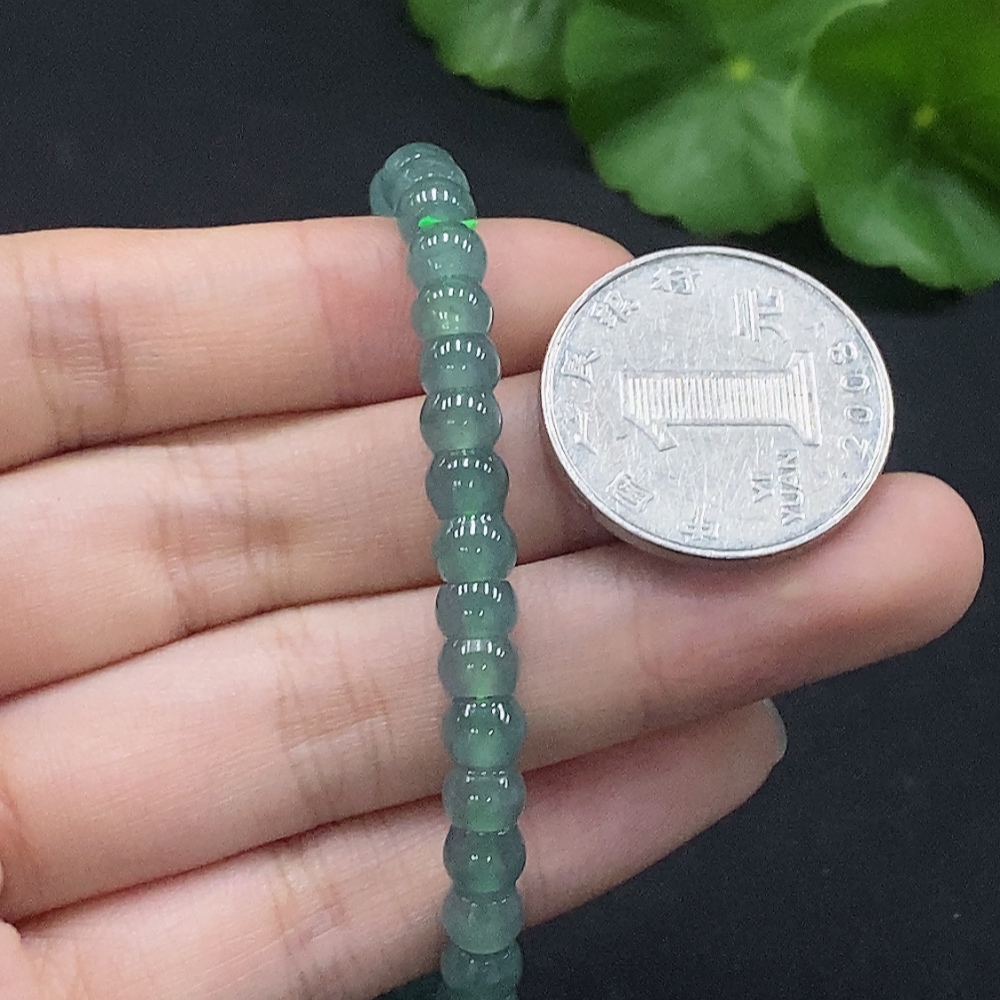 F35133312 Jadeite Beads Total Weight Approx.11.1g Size Approx.5.8mm