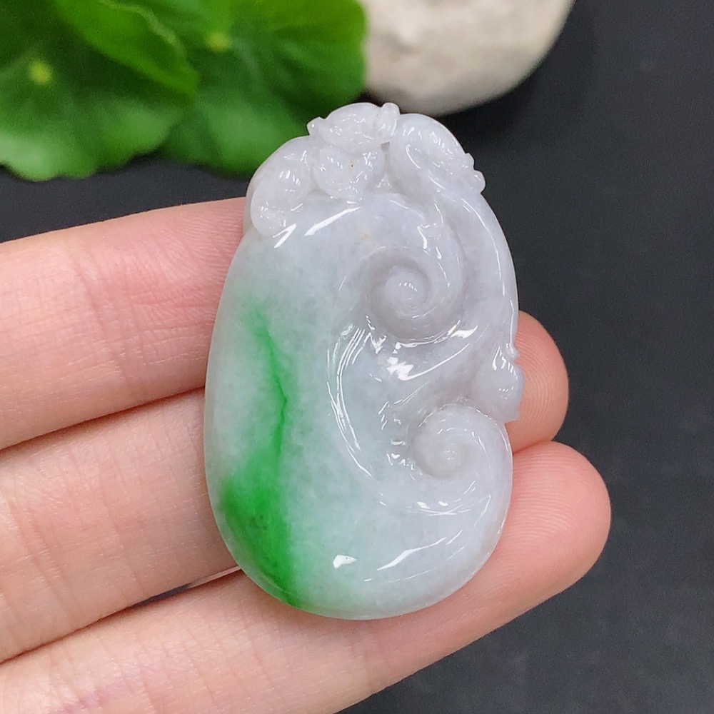 F33940561 Jadeite Ruyi Pendant Total Weight Approx. 10.7g