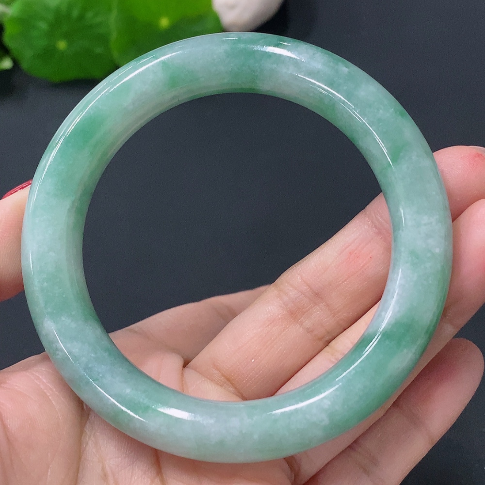 F26942538 Jadeite Round Bangle Size 53mm Total Weight Approx. 59.25g