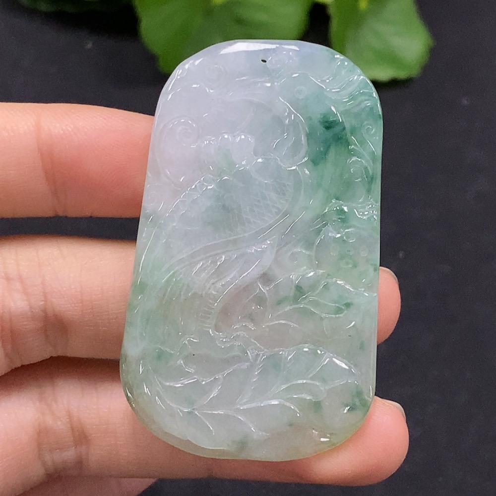 F30548511 Jadeite Phoenix Pendant, Total Weight Approx. 16.95g