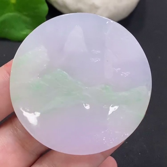 F33857021 Jadeite Landscape Pendant, Total Weight Approximately 27.7g