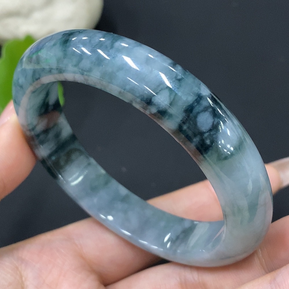 F29411822 Jadeite Round Bangle Size 55.5 Total Weight Approx. 56.2g