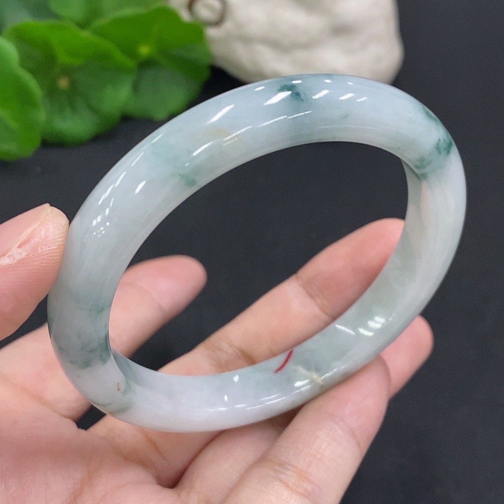 F35126207 Jadeite Round Bracelet Total Weight About 47.1g Size 57