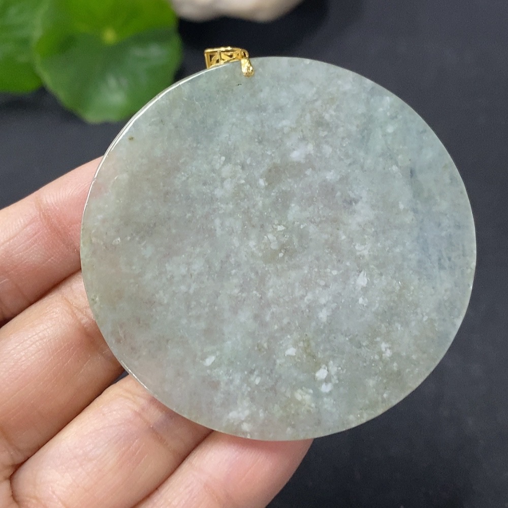 F35116157 Jadeite Plain Pendant 18k Total Weight Approx. 20.72g