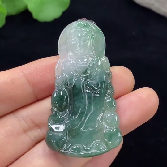 F30501727 JadeitePendant Avalokiteshvara Total Weight Approx.14.28g