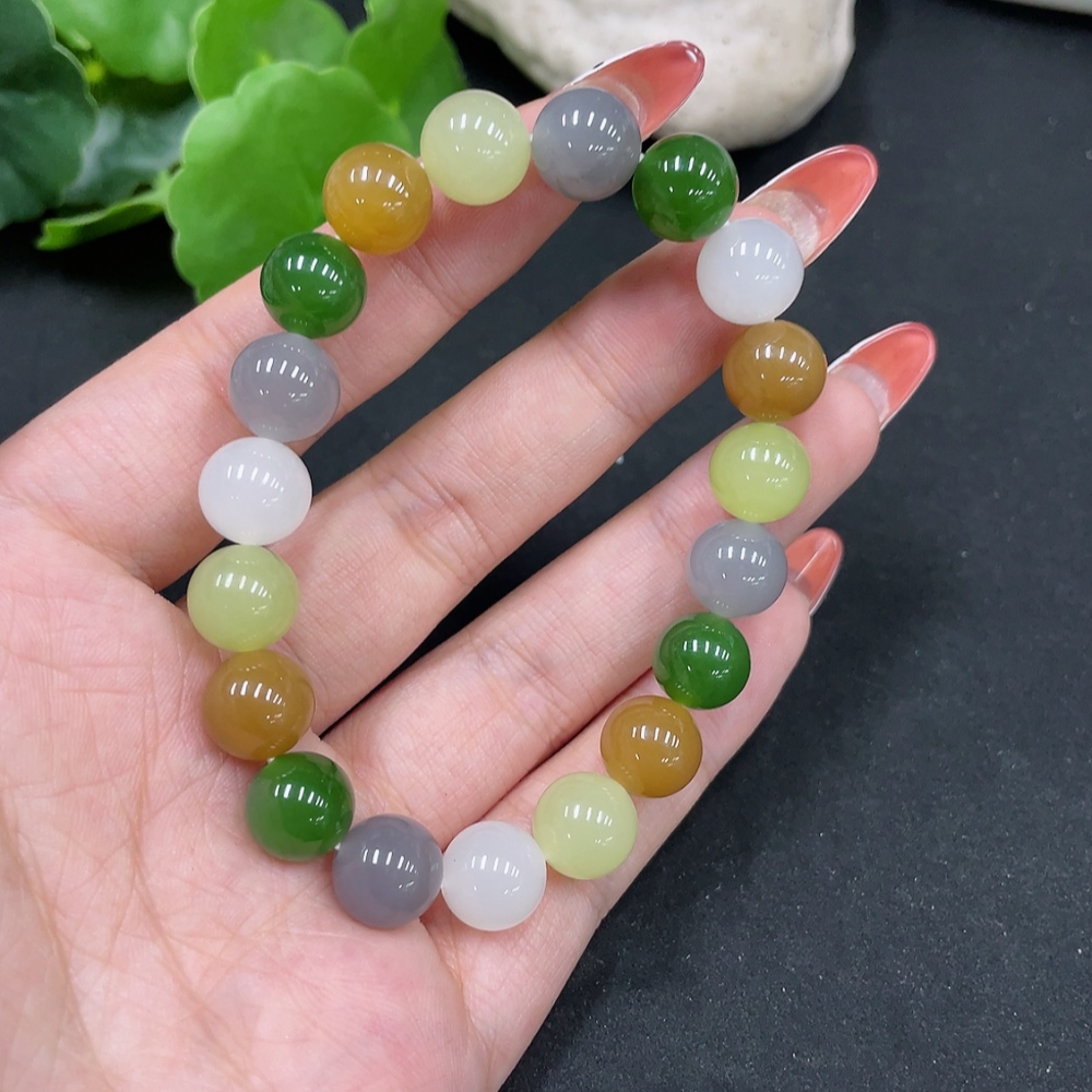 H34062823 Hetian Jade Bracelet       Approx. 9.6mm      Total Weight Approx. 28.5g