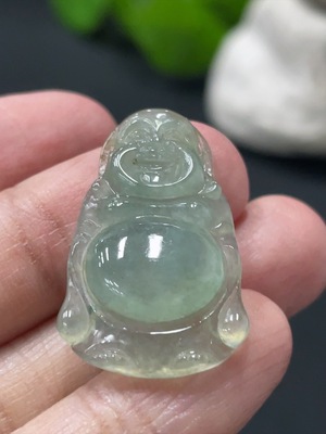 F32721425 Jadeite Standing Buddha Inlay Piece