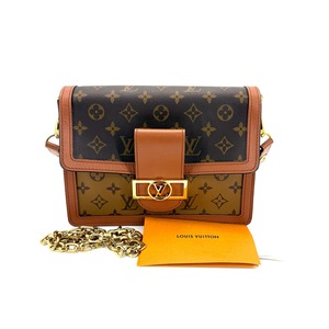 S43097087 路易威登 LV Louis Vuitton 99新Dauphine达芙妮棕老花拼色斜挎包 尺寸25/17cm
