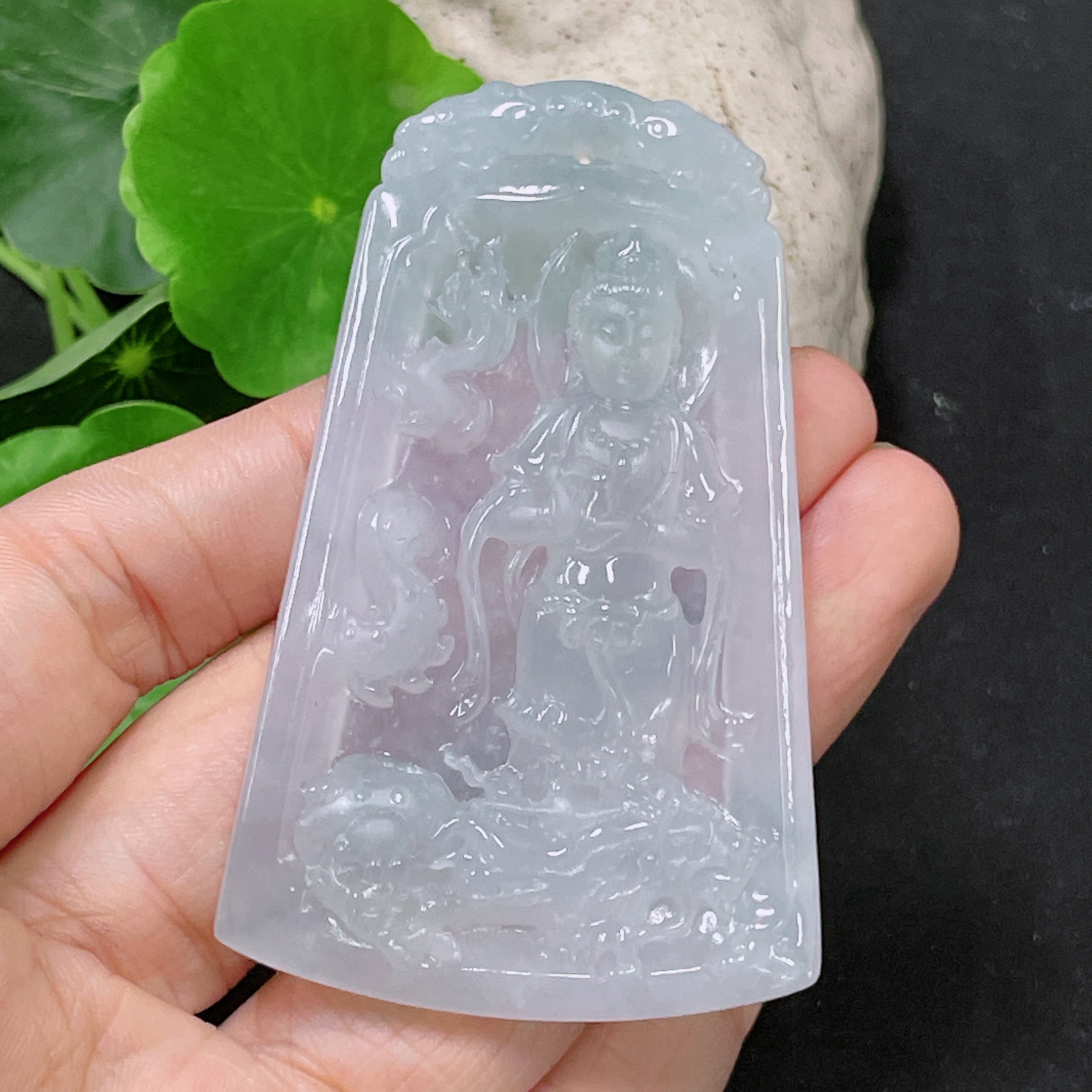 F33943770 Jadeite Guanyin Pendant, Total Weight Approx. 36.7g