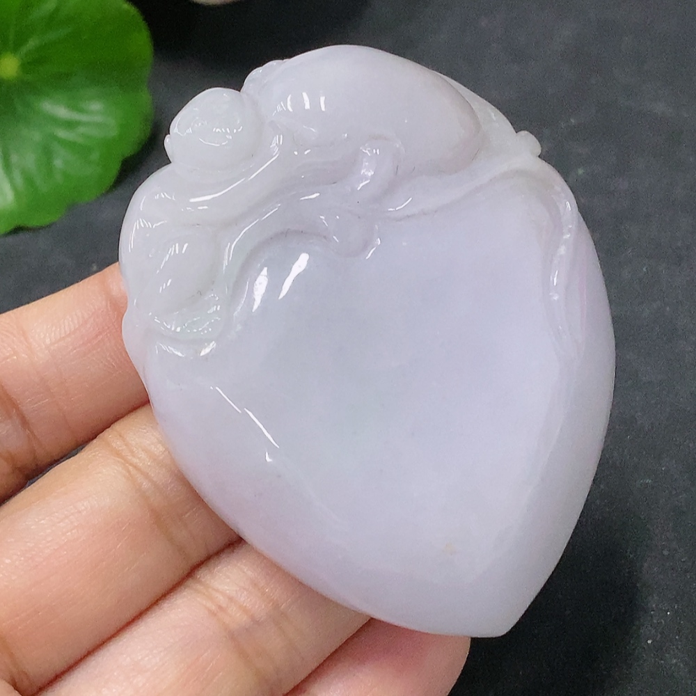 F34041850 Jadeite Pendant Peach of Longevity Total Weight Approx. 69.73g