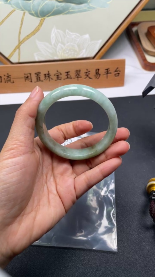 F35115895 Jadeite Round Bracelet Total Weight Approx. 48.2g Size 56.1