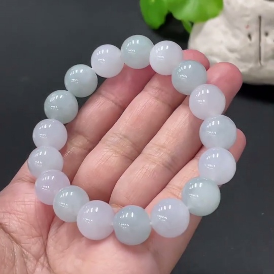 F34018823 Jadeite Bracelet Bead Size Approx. 11.5mm Total Weight Approx. 48.8g