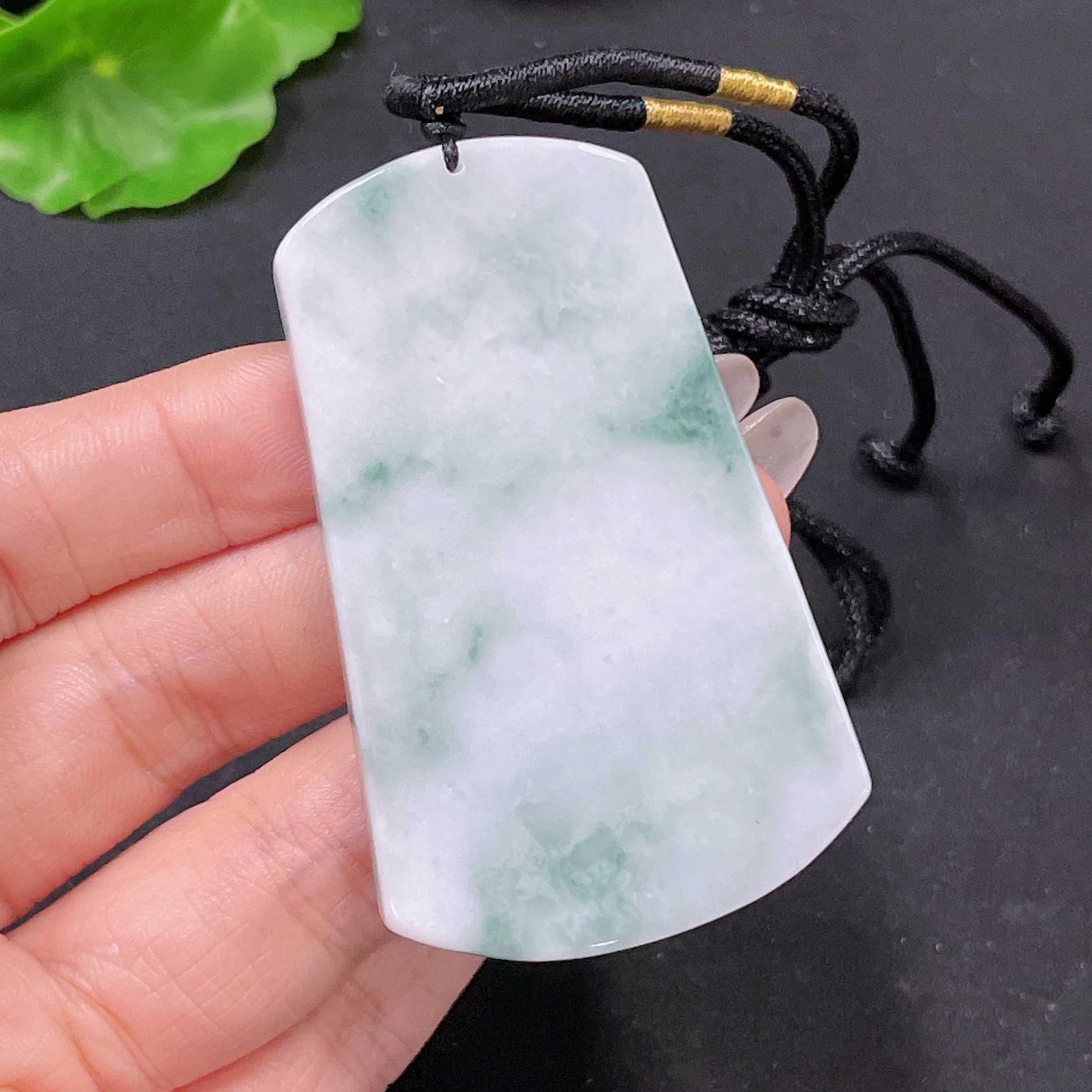 F35105359 Jadeite Pendant Plain Pendant with Cord Total Weight Approx. 40.68g