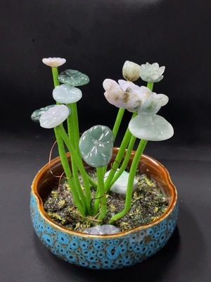 F34058580 Jadeite Lotus Ornament