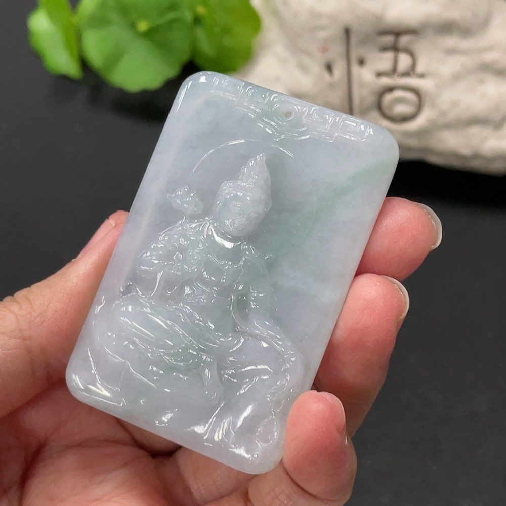 F34057826 Jadeite Guanyin Pendant Total Weight Approx. 28.63g