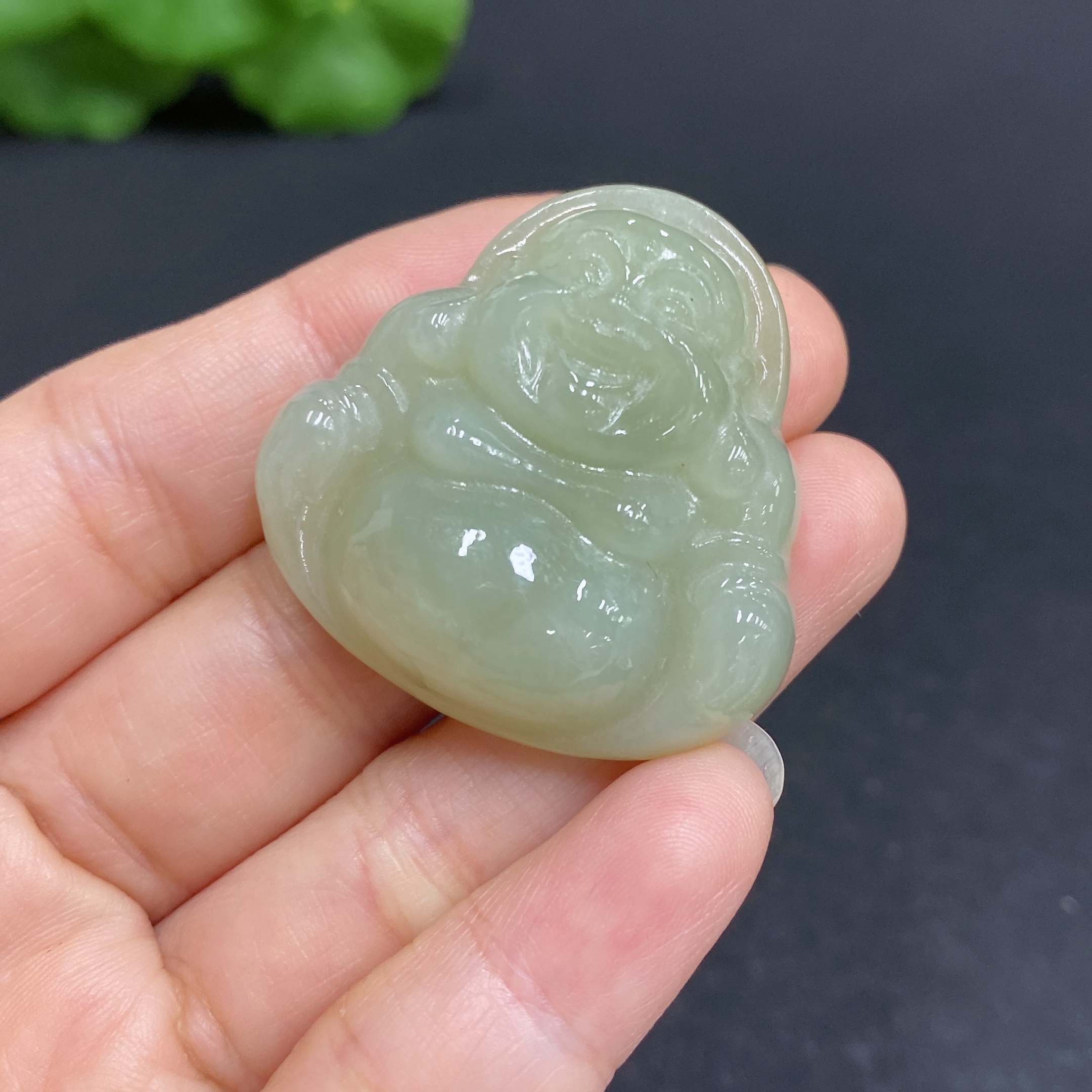 H32794584 Hetian Jade Pendant Buddha Total Weight Approx. 19.1g