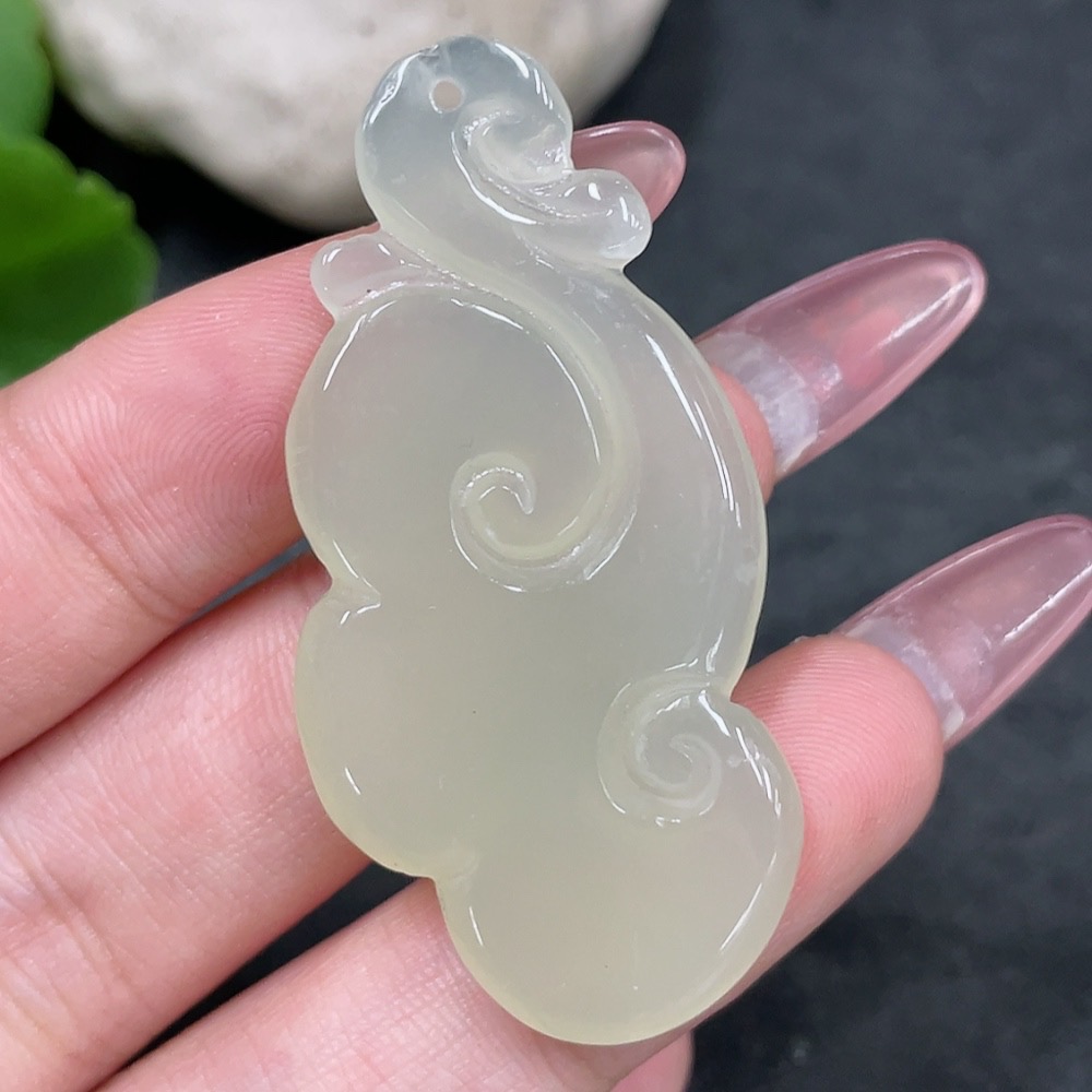 H33945008 Hetian Jade Pendant Ruyi Total Weight: Approx. 8.2g