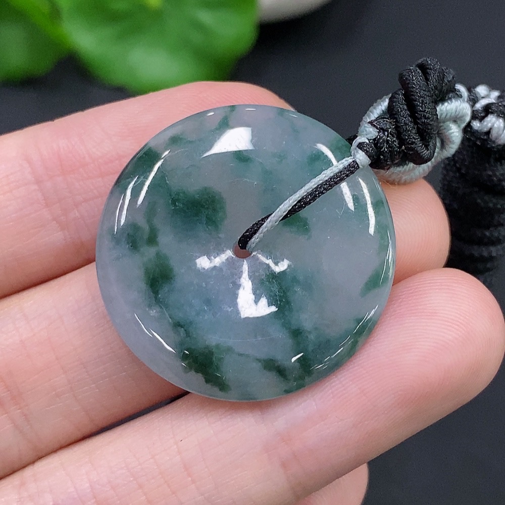 F24776525 Jadeite Peace Knot Total Weight Approx. 9.6g (Including Rope Weight)