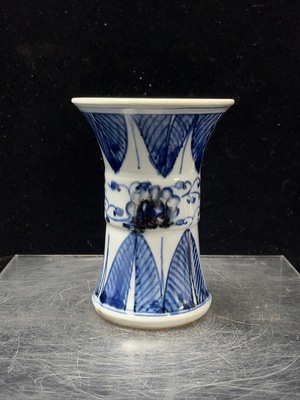 W41943465 陶瓷 全品 近代青花釉里红花觚