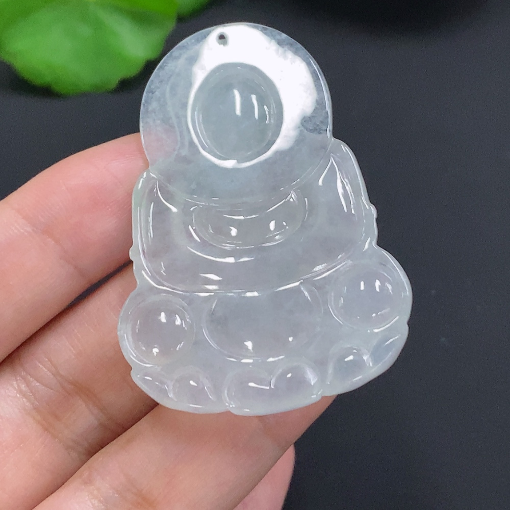 F31622672 Jadeite Guanyin Pendant Total Weight Approx.16.4g