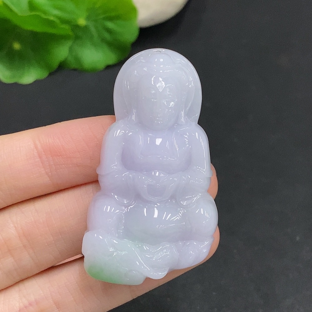 F34077428 Jadeite Guanyin Pendant Total Weight Approx. 22.1g